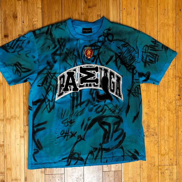 Balenciaga Skater Graffiti T-Shirt - Picture 1 of 13